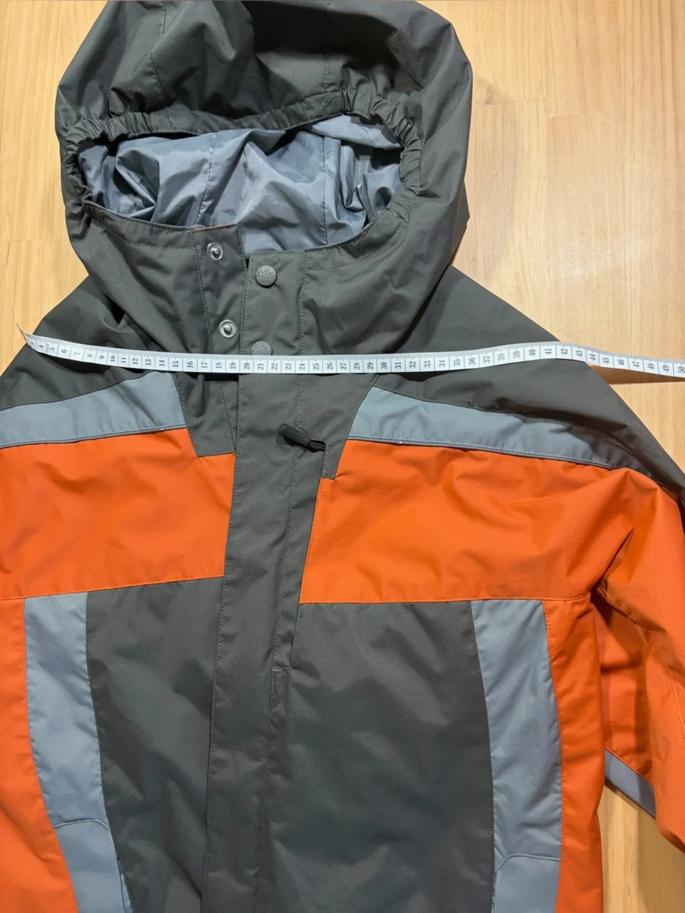 REI Orange and Gray Hooded Ski Jacket W